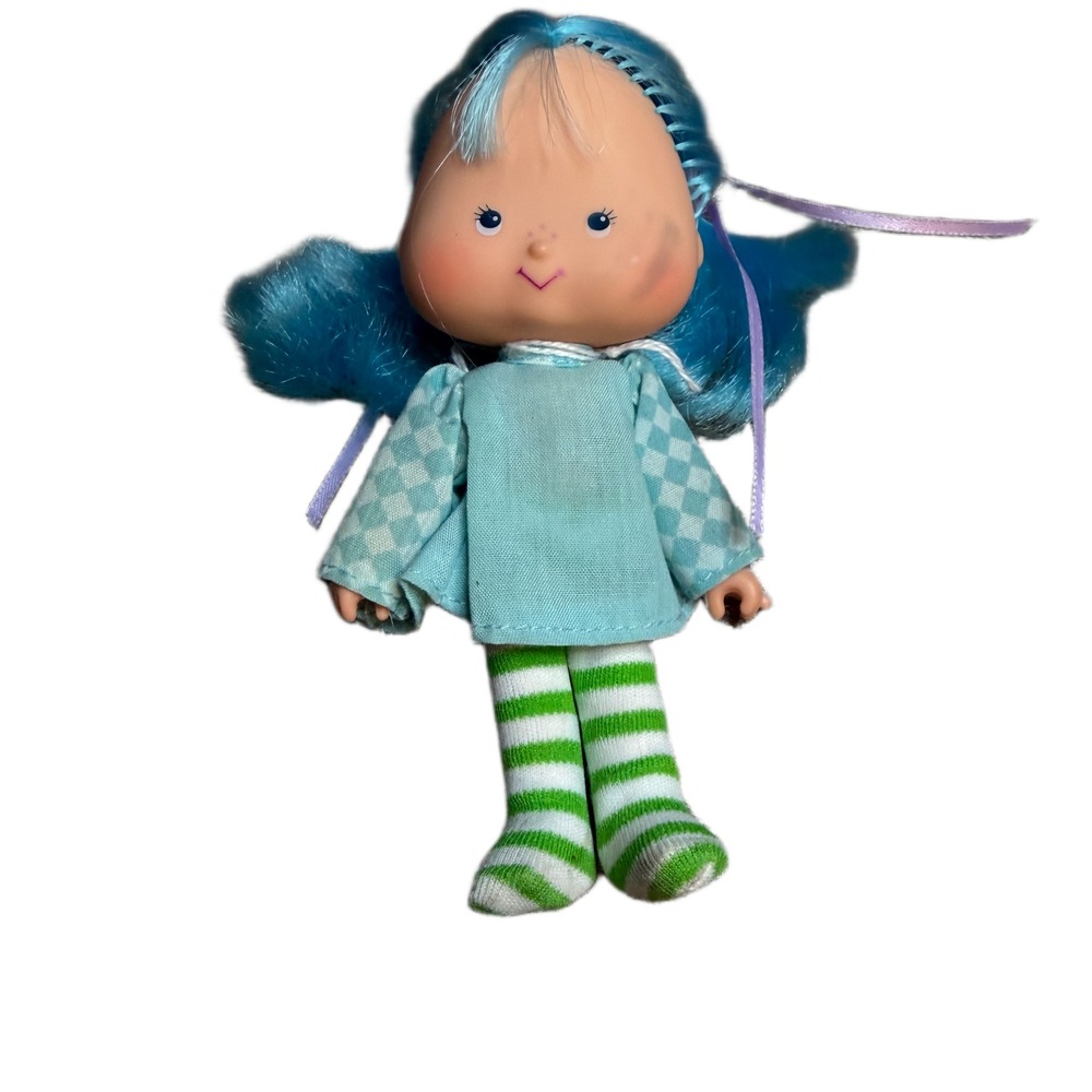 Vintage 1980s Strawberry Shortcake Blueberry Muffin Doll with Original Clothes